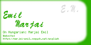 emil marjai business card